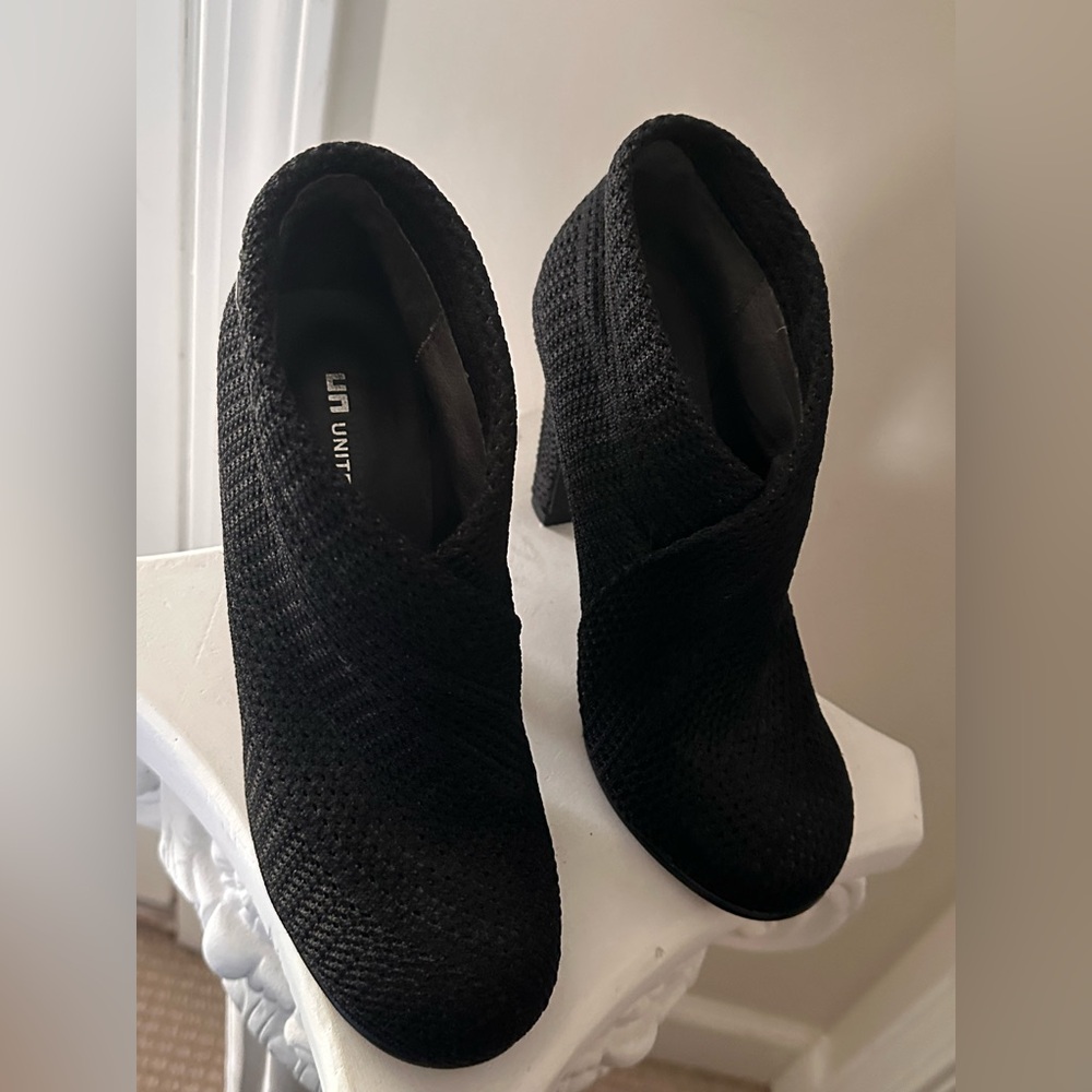 United Nude Folded Hi Woven Black Ankle Boots - Picture 4 of 11